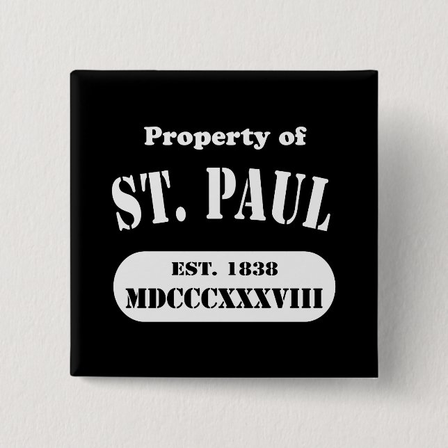 Eigentum von St. Paul Button (Vorderseite)