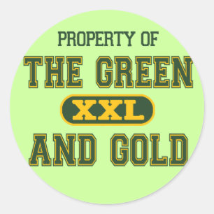 Eigentum von The Green und Gold1 Runder Aufkleber