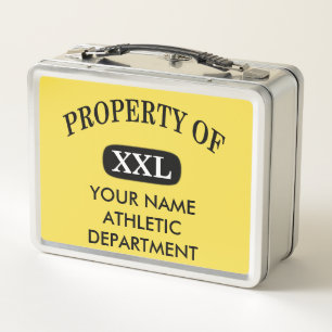 Eigentum von XXL Ihr Name Metal Lunch Box