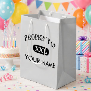Eigentum von XXL Your Name Mittlere Geschenktüte
