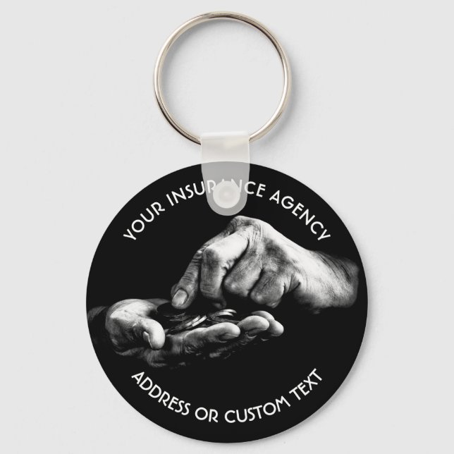 Eigentümer der Versicherungsagentur oder Agent der Schlüsselanhänger (Vorderseite)