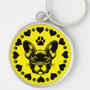 Eigentümer des Bulldog-Hundes Schlüsselanhänger