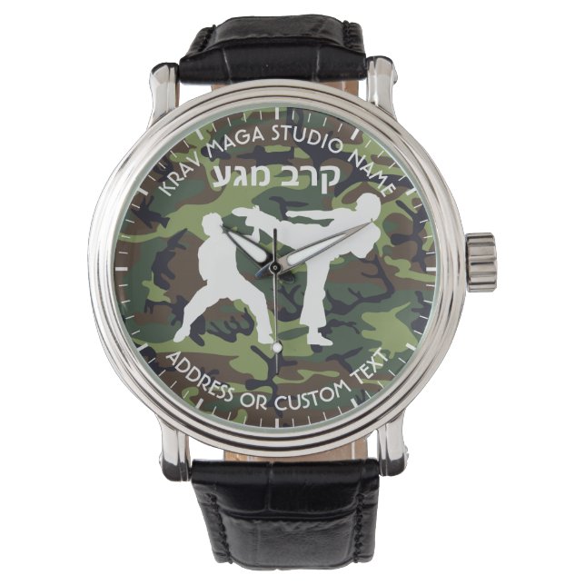 Eigentümer des israelischen Kampfsystems Krav Maga Armbanduhr (Vorderseite)