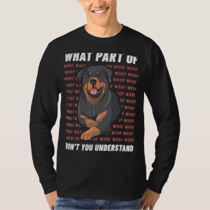 Eigentümer Old Rottweiler Dog Walker Language Woof T-Shirt