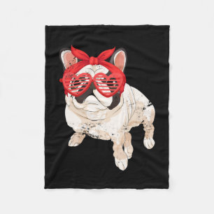 Eigentümer Sungles Bandana Fun French Bulldog Fren Fleecedecke