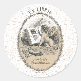 Eigentümerin Buchzeichen Ex Libris Viktorianischer Runder Aufkleber