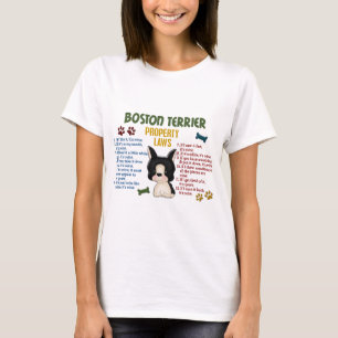 Eigentums-Gesetze 4 Bostons Terrier T-Shirt