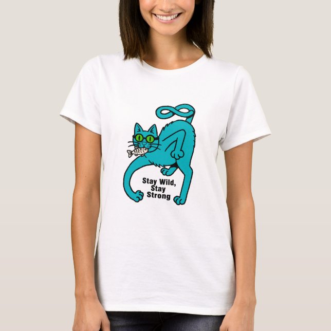 Eigenwillige Expressive Katze T-Shirt (Vorderseite)