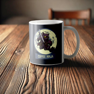 Eigenwillige Schwarze-Katze-Ninja Alternative Tier Kaffeetasse