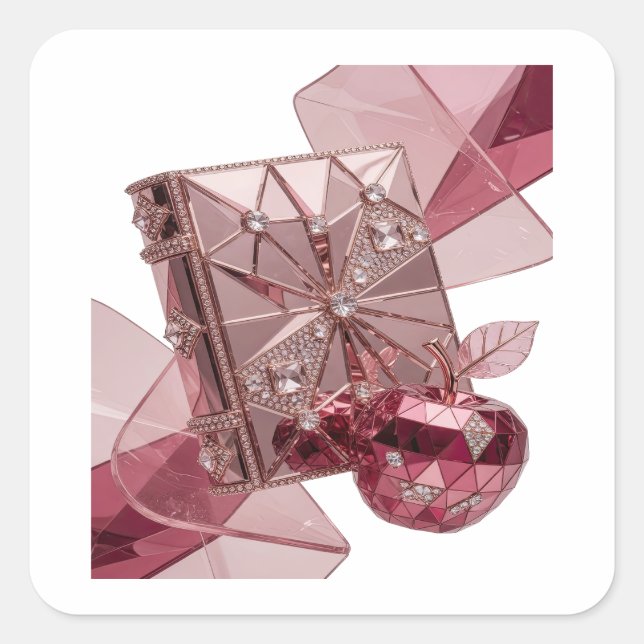 Eigenwilliges Silber-Sticker-Design Quadratischer Aufkleber (Vorderseite)