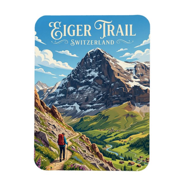 Eiger Schweiz Magnet (Vertikal)