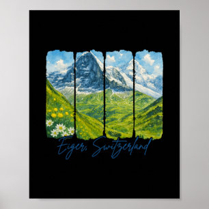 Eiger Schweiz Reise Reise Treffen Sie mich in Eige Poster
