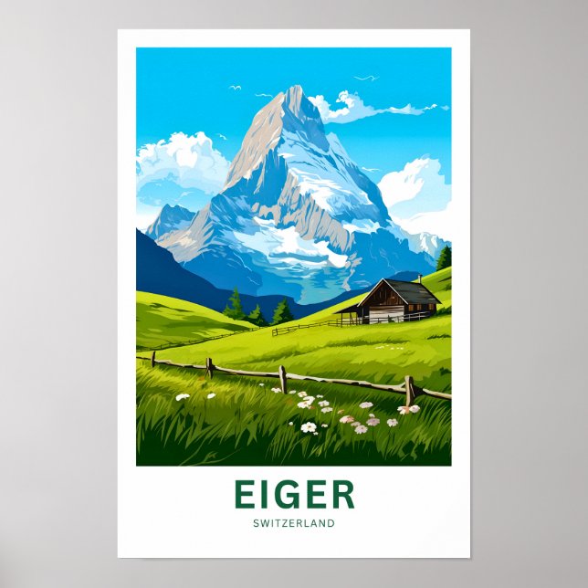 Eiger Switzerland Travel Print Poster (Vorne)
