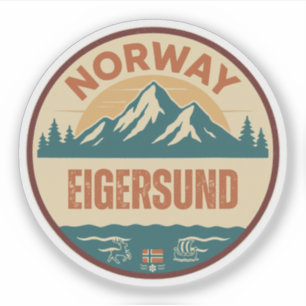 Eigersund, Norwegen Norway Aufkleber