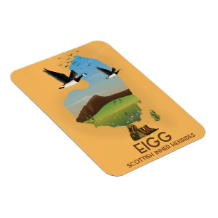 Eigg Scottish Inner Hebrides Karte Magnet