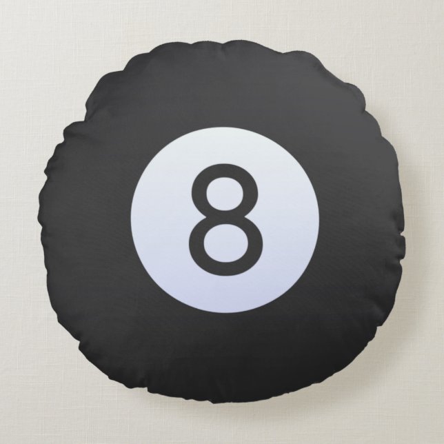 Eightball Rundes Kissen (Vorderseite)