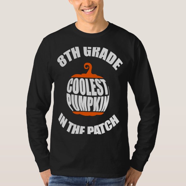 Eighth 8th Grade Coolest Pumpkin In The Patch Kids T-Shirt (Vorderseite)