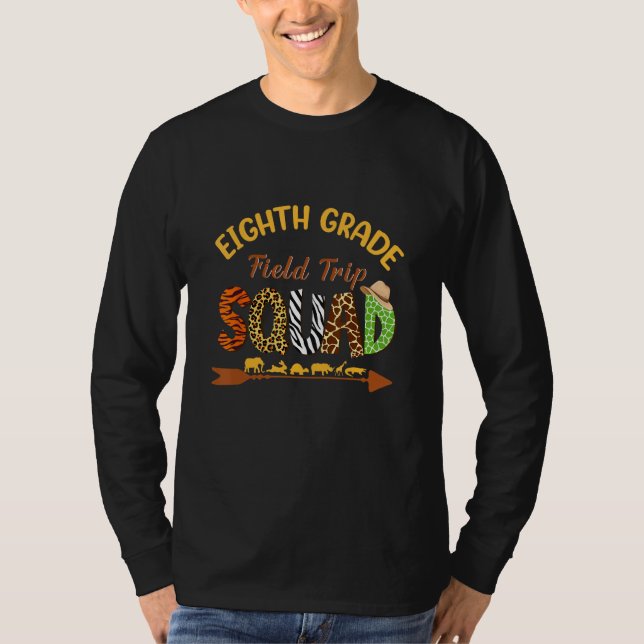 Eighth Grade Students School Zoo Field Trip Squad  T-Shirt (Vorderseite)