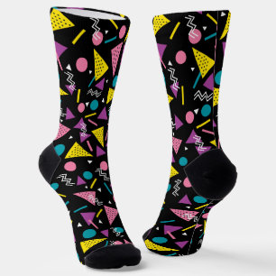 Eighties Schwarz und Retro Socken
