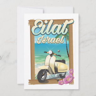 Eilat Strand Israel Roller Reiseplakat Einladung