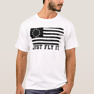 Eile-limbaugh Betsy- Rossflaggen-Shirt gerade T-Shirt
