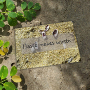 Eile macht Abfallweisheit Sprichwort Poster