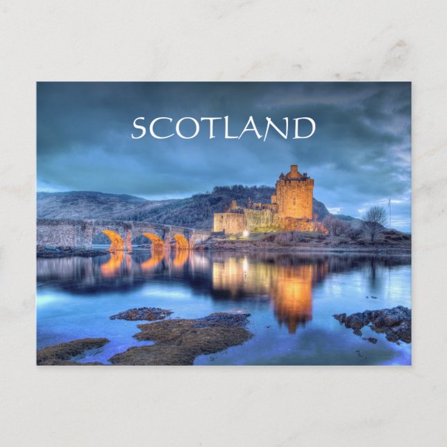 Eilean Donan Castle à la carte postale de nuit (Devant)