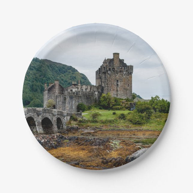 Eilean Donan Castle, Loch Duich - Schottland, UK Pappteller (Vorderseite)