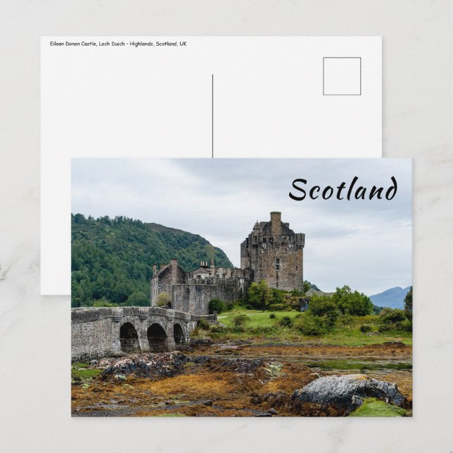 Eilean Donan Castle, Loch Duich - Schottland, UK Postkarte (Vorne/Hinten)