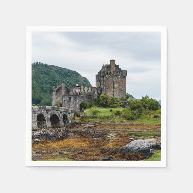 Eilean Donan Castle, Loch Duich - Schottland, UK Serviette (Vorderseite)