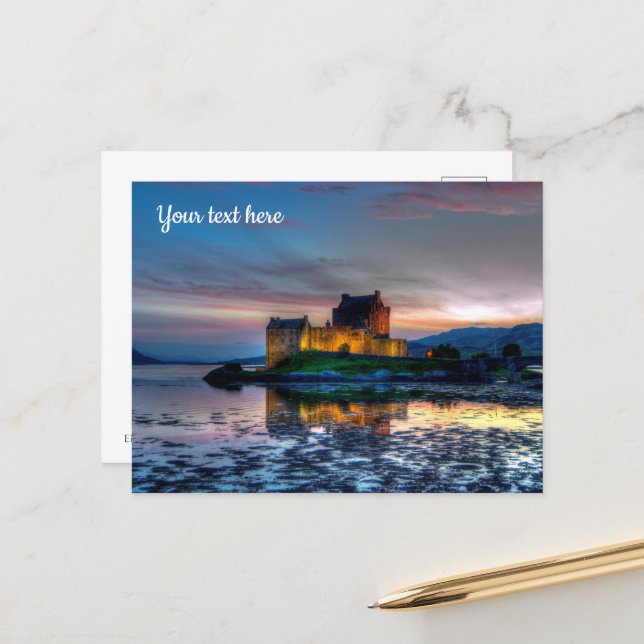Eilean Donan Castle, Schottland Postcard Postkarte (Vorderseite/Rückseite Beispiel)