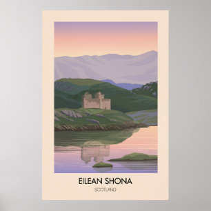 Eilean Shona Schottland Reiseplakat Poster