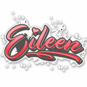Eileen autocollant graffiti sticker cœur rouge