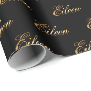 Eileen gold Design Lettering Geschenkpapier