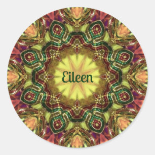 EILEEN ~ KALEIDOSCOPE CHRISTMAS ~ RUNDER AUFKLEBER