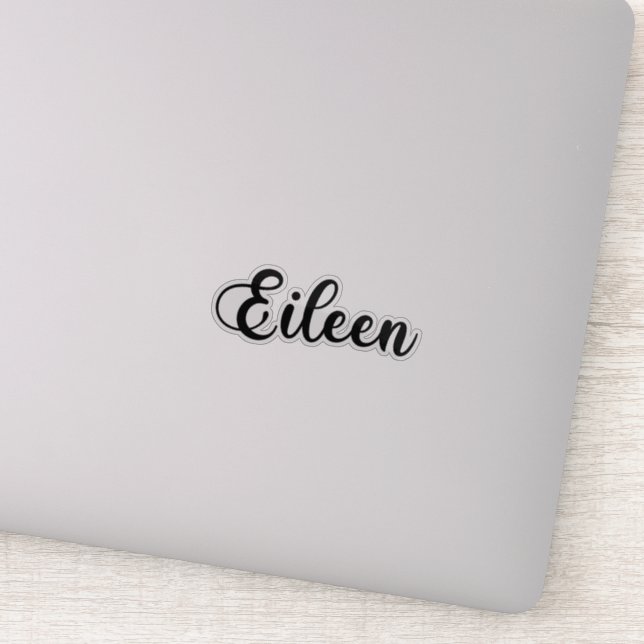 Eileen Name - Handgeschriebene Kalligrafie Aufkleber (Detail)