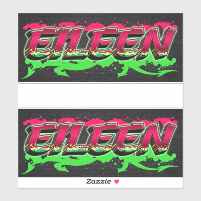 Eileen Vorname Name Graffiti Aufkleber Sticker (Blatt)