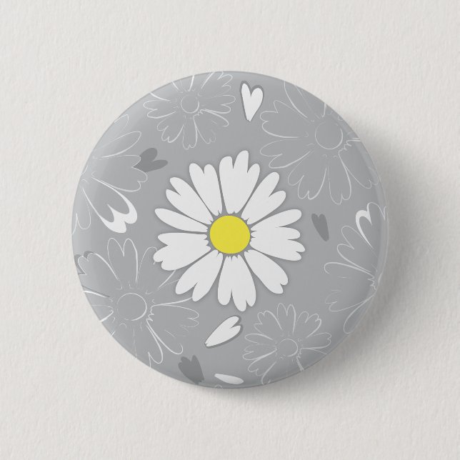 Eilins Daisy-Blume Button (Vorderseite)