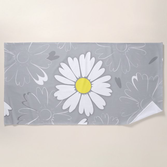 Eilins Daisy-Blume Strandtuch (Vorderseite)