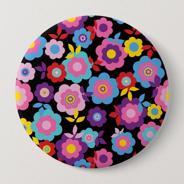 Eilins Frühlingsblumen Button (Vorderseite)