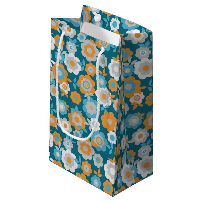 Eilins Frühlingsblumen Kleine Geschenktüte (Vorderseite Schrägansicht)