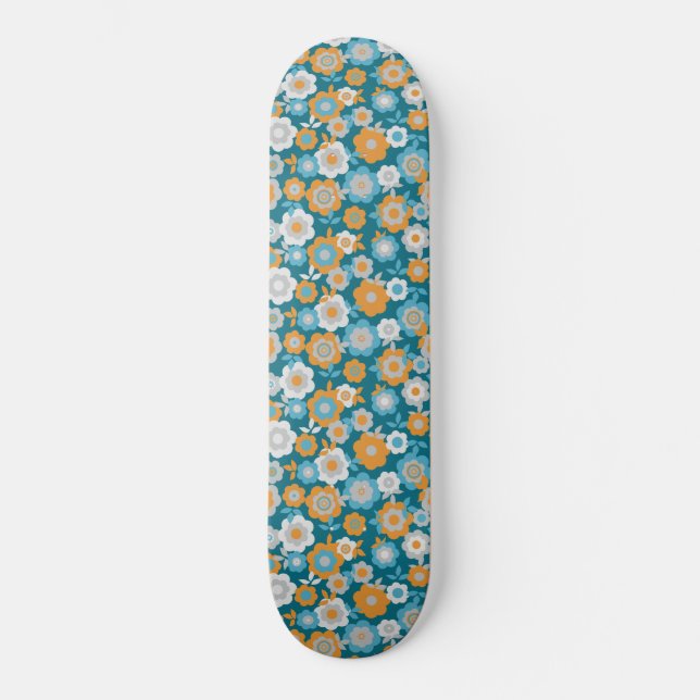 Eilin's Spring Flowers Skateboard (Vorderseite)