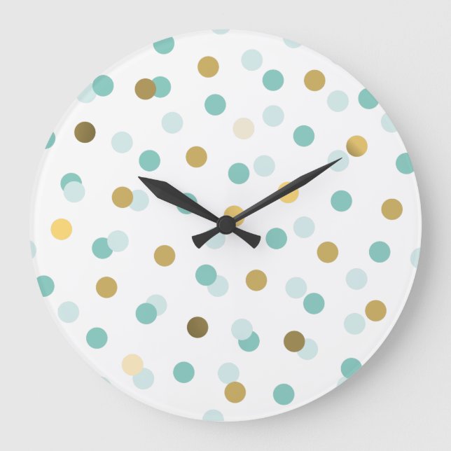 Eilins trendy Muster Große Wanduhr (Vorderseite)