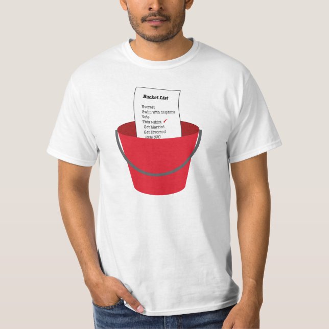 "Eimer-Listen-" T - Shirt (Vorderseite)