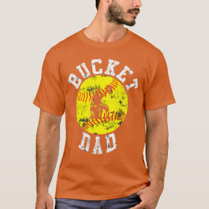 Eimer Papa Softball Papa Baseball Lustige Väter Co T-Shirt