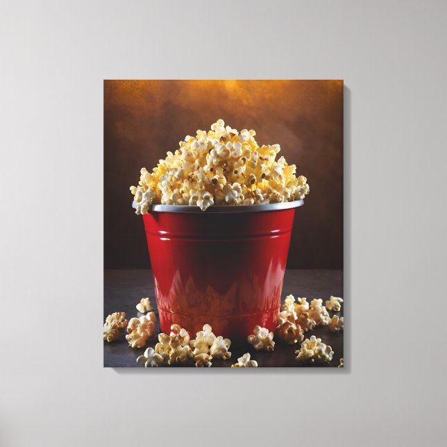 Eimer Popcorn Leinwanddruck (Vorderseite)