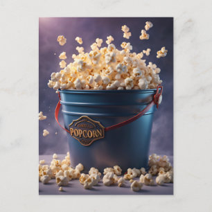 Eimer Popcorn Postkarte