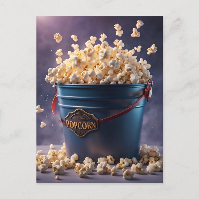 Eimer Popcorn Postkarte (Vorderseite)