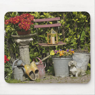 Eimer, Schuhe und Blumen, Zaanse Schans, Mousepad