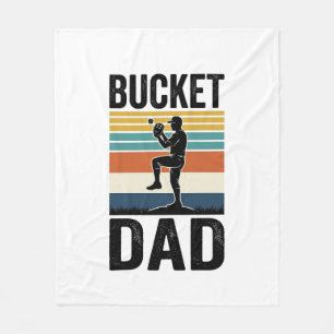 Eimer-Vater Retro-Baseball-Vater-Vektor-Design_1 Fleecedecke